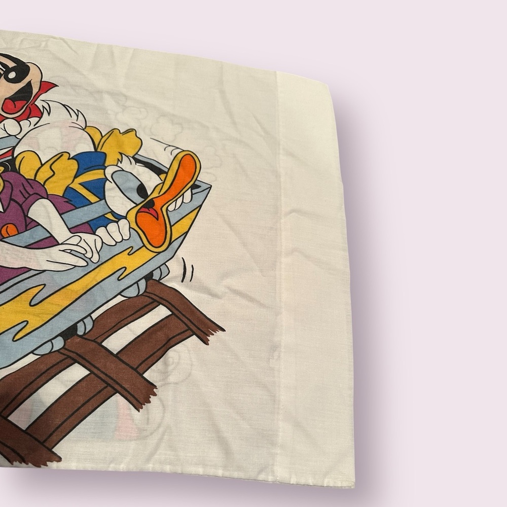 Vintage Disney Mickey Mouse Donald Duck Train Car Standard Pillowcases - Picture 3 of 11